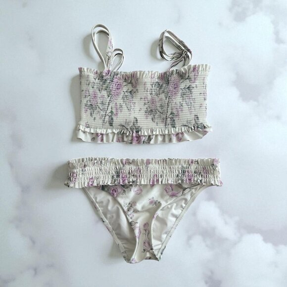 SEA & VIOLET Floral Two Piece Bikini Swimsuit Size Small - Picture 1 of 6
